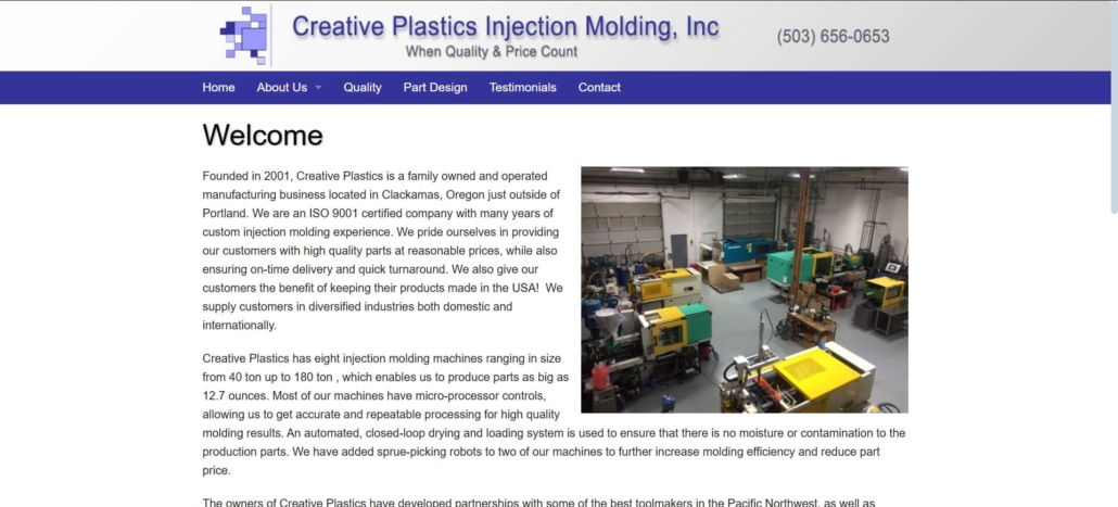 creative injection molding company